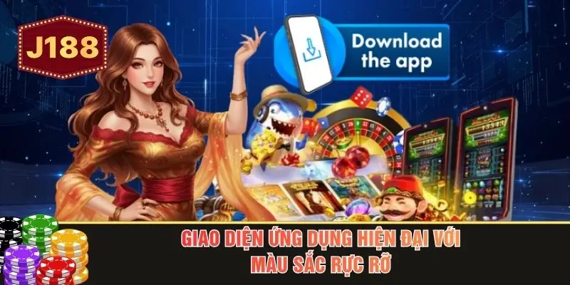 Giao diện ứng dụng hiện đại với màu sắc rực rỡ